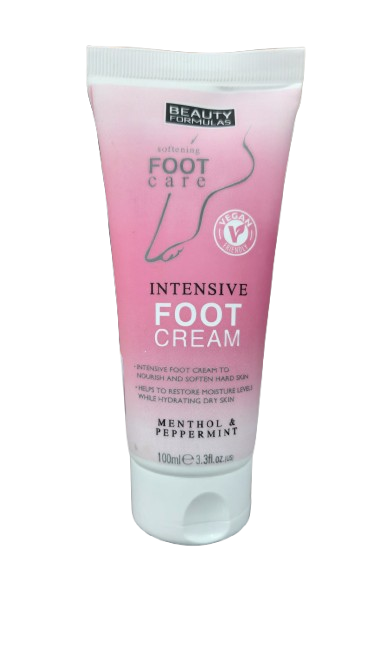 Beauty Formulas Intensive Foot Cream with Menthol & Peppermint
