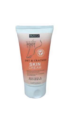 Beauty Formulas Dry & Cracked Foot Cream with Menthol & Peppermint