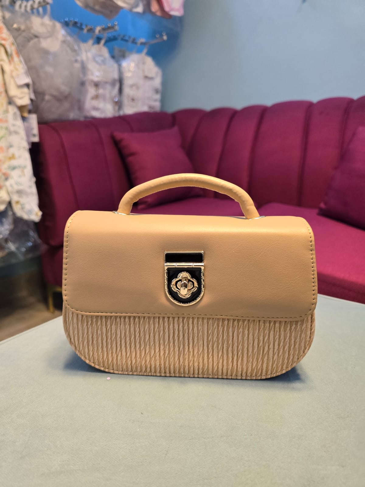 Mini Structured Top Handle Bag