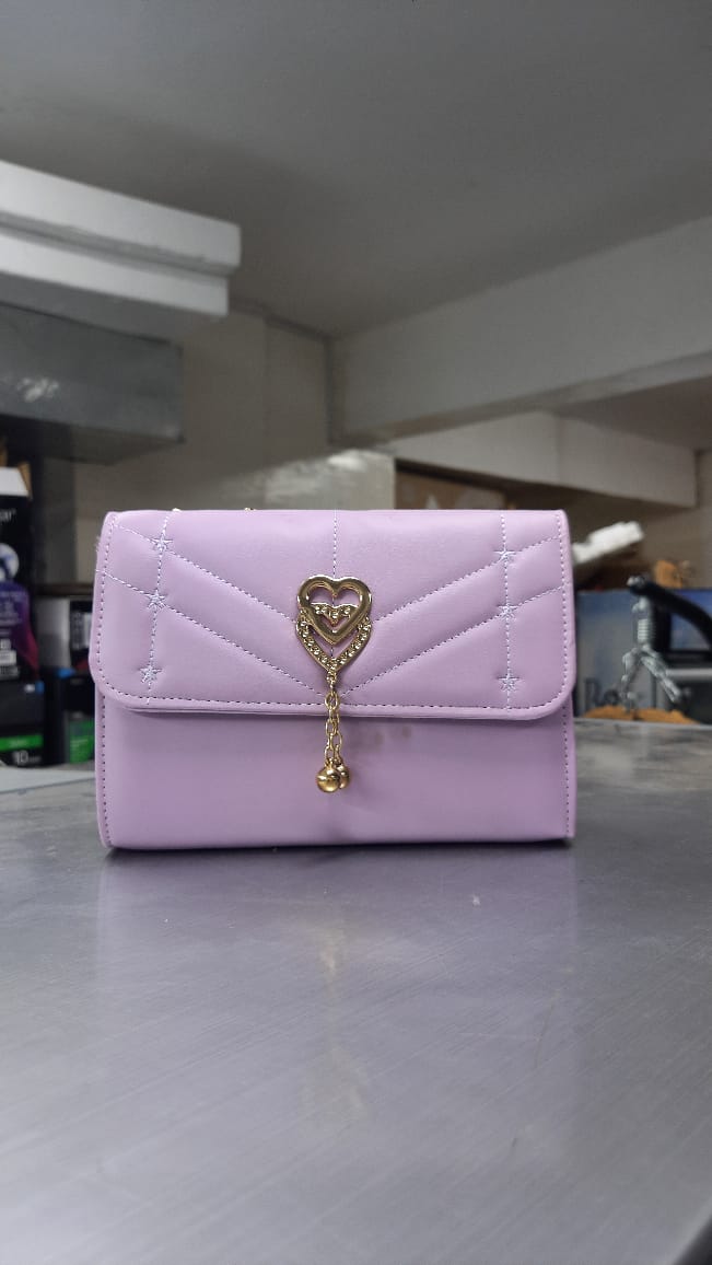 The Quilted Heart Charm Flap Bag