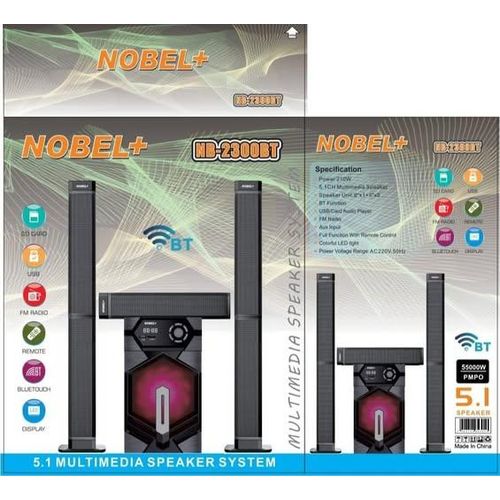 NOBEL+ HB-2300BT 5.1 Multimedia Speaker System.