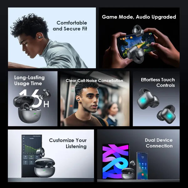 oraimo OpenSnap N Clip-On Open-Ear True Wireless Earbuds OPN-373