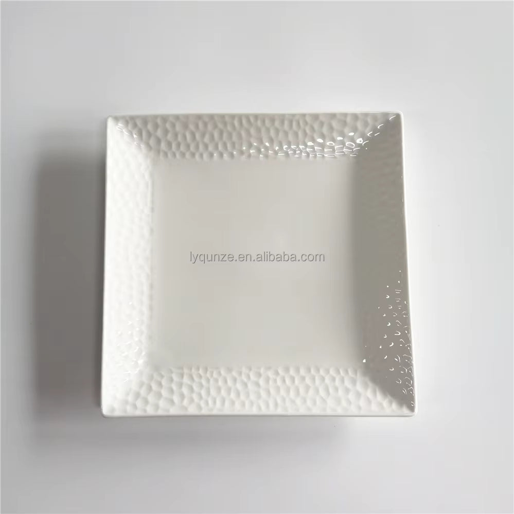 White Square Dinner plate
