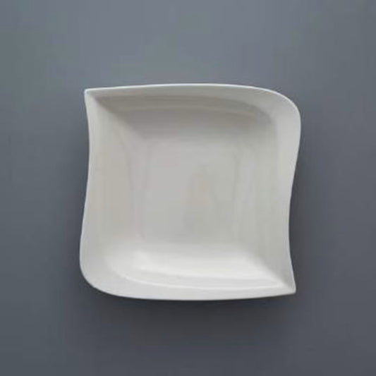 6pc Waveline Square Dinner Plate