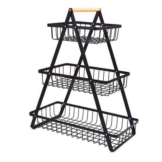 3-Tier Metal Wire Fruit Basket Stand