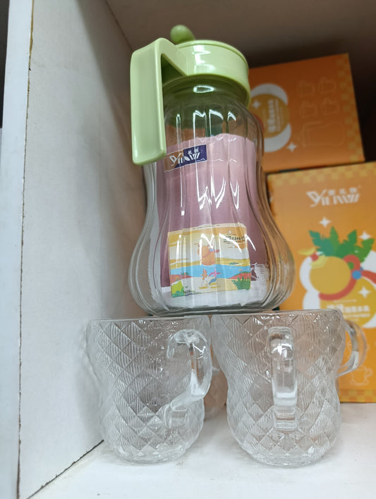 Glass Jug set(4 cups &1 Jug)