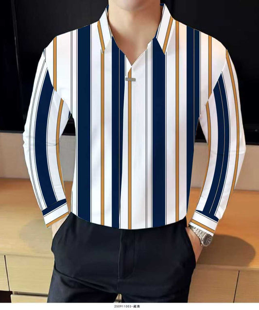 The Mariner Stripe Long-Sleeve Smart Polo