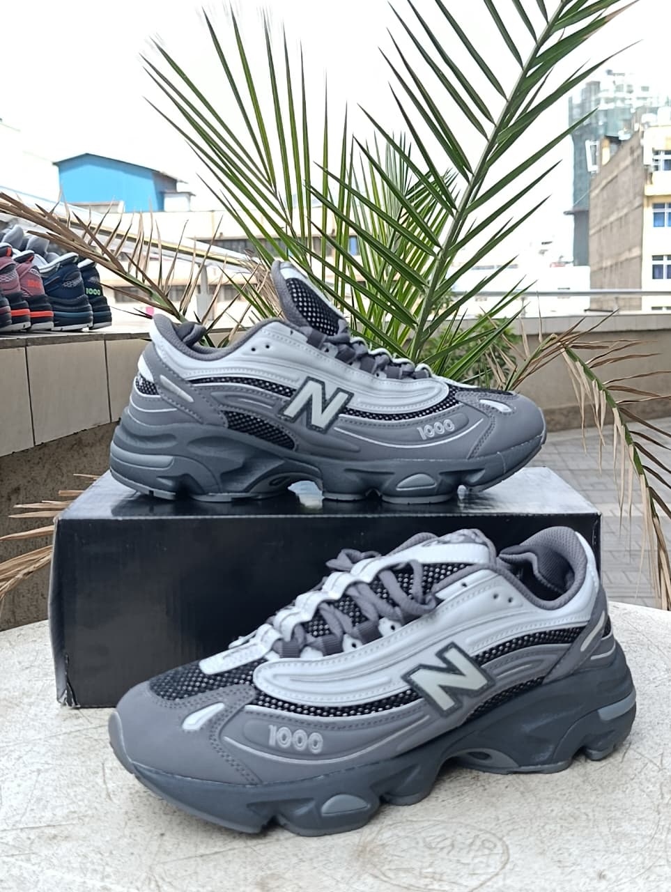 New Balance 1000 Gray, Black, and Silver/Light Gray