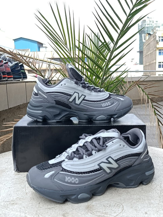 New Balance 1000 Gray, Black, and Silver/Light Gray