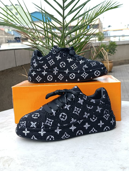 Louis Vuitton Monogram Rhinestone Sneakers