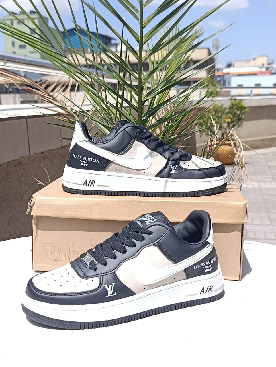 Nike x LV Airforce 1 Black/White Sneakers